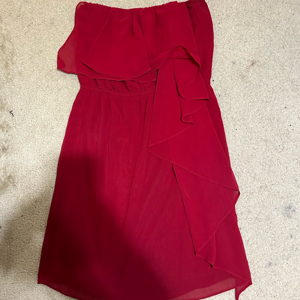 Red Strapless Dress | MM Couture | Great Condition